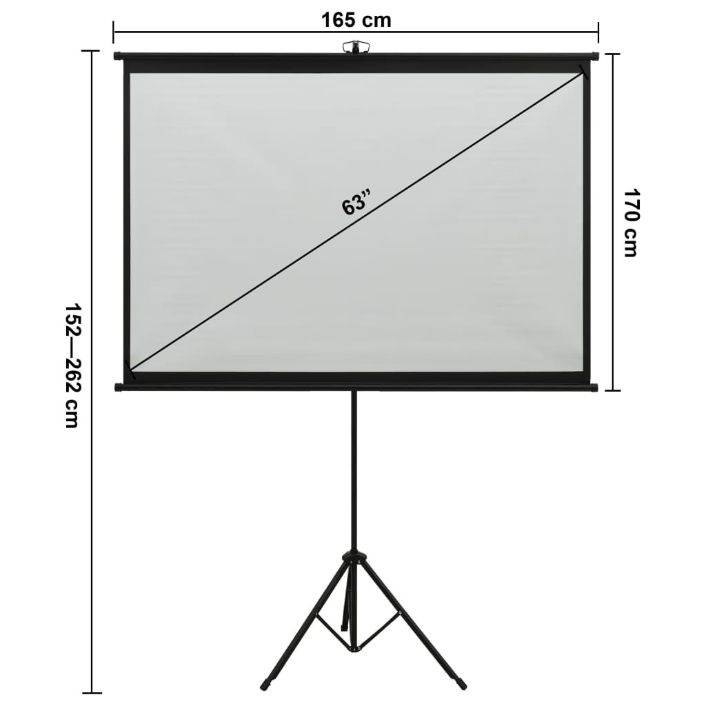 Projection Screen with Tripod 63" 1:1